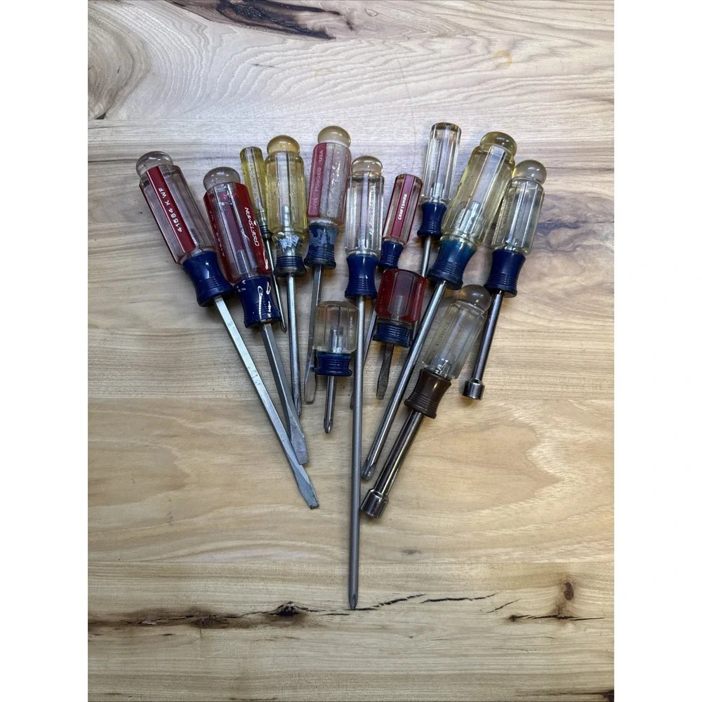 Lot of 13 Craftsman USA Screwdriver Flathead, Phillips,  & Flat Nut Drivers
